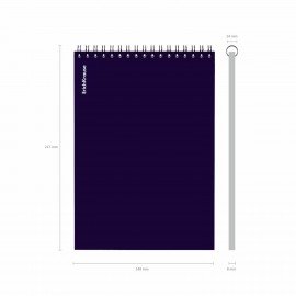 Блокнот А5 148х210 мм, 80 л., спираль, пластик, клетка, ERICH KRAUSE, "Reef", 63650