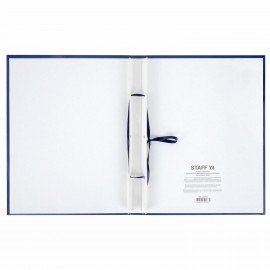 Папка-обложка Выпускная квалификационная работа STAFF А4, 3 отв. под дырокол, шнур, Синяя, 117576
