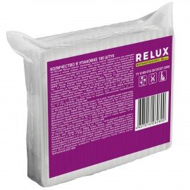 Ватные палочки 100 шт., RELUX, пакет, ш/к 82800, 1205