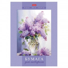 Папка для акварели А4, 10л., 200 г/м2, 210х297мм, HATBER, Нежность, 086708, 10Ба4тВ_31792