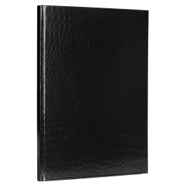 Блокнот БОЛЬШОЙ ФОРМАТ 210х290мм А4, 80л, бумвинил METALLIC,клетка, блок 5цв, HATBER, черный, 084774, 80ББ4В1