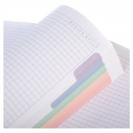 Блокнот А5 167х216мм, 80л, твёрдый, бумвинил METALLIC, клетка, блок 5цв, HATBER, сере, 80ББ5В1