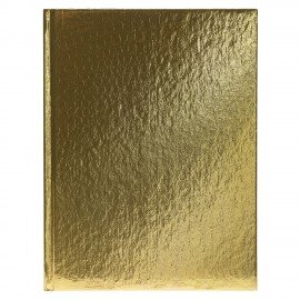 Блокнот А5 167х216мм, 80л, твёрдый, бумвинил METALLIC, клетка, блок 5цв, HATBER, золо, 80ББ5В1