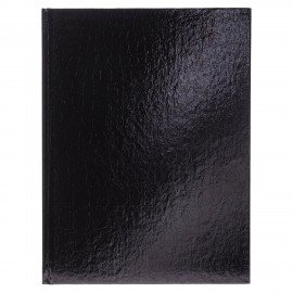 Блокнот А5 167х216мм, 80л, твёрдый, бумвинил METALLIC, клетка, блок 5цв, HATBER, черн, 80ББ5В1
