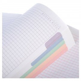 Блокнот А5 167х216мм, 80л, твёрдый, бумвинил METALLIC, клетка, блок 5цв, HATBER, черн, 80ББ5В1