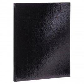 Блокнот А5 167х216мм, 80л, твёрдый, бумвинил METALLIC, клетка, блок 5цв, HATBER, черн, 80ББ5В1