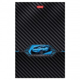 Блокнот А5 96л, на скобе, картон, клетка, глянцевая ламинация, HATBER, AutoCarbon, 086107, 96Б5лВ1_29380