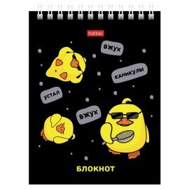 Блокнот МАЛЫЙ ФОРМАТ А6 40л, гребень, картон, клетка, HATBER, УтяКря, 079618, 40Б6В1гр