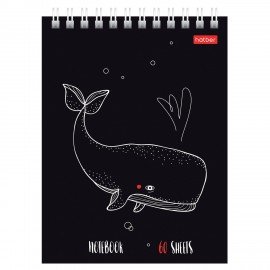 Блокнот МАЛЫЙ ФОРМАТ А6 60л, гребень, картон, клетка, HATBER, Нескучные герои, 088310, 60Б6В1гр