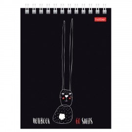 Блокнот МАЛЫЙ ФОРМАТ А6 60л, гребень, картон, клетка, HATBER, Нескучные герои, 088310, 60Б6В1гр