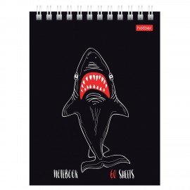 Блокнот МАЛЫЙ ФОРМАТ А6 60л, гребень, картон, клетка, HATBER, Нескучные герои, 088310, 60Б6В1гр