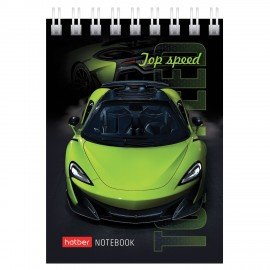 Блокнот МАЛЫЙ ФОРМАТ А7 60л, гребень, картон, клетка, HATBER, АвтоШоу, 066626, 60Б7В1гр