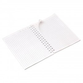 Блокнот МАЛЫЙ ФОРМАТ А6 80л, гребень, бумвинил METALLIC, клетка, HATBER, черный, 086310, 80ЗК6бвВ1гр