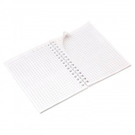 Блокнот МАЛЫЙ ФОРМАТ А6 80л, гребень, бумвинил METALLIC, клетка, HATBER, коричневый,, 80ЗК6бвВ1гр