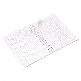 Блокнот МАЛЫЙ ФОРМАТ А6 80л, гребень, бумвинил METALLIC, клетка, HATBER, зеленый, 086, 80ЗК6бвВ1гр