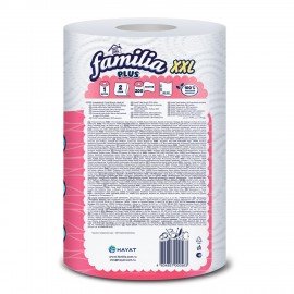 Полотенце бумажное двухслойное 25 метров, FAMILIA "XXL", отрыв 1/2 листа, 100% целлюл, 5084121