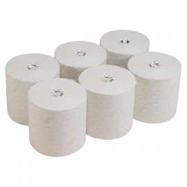 Полотенца бумажные рулонные KIMBERLY-CLARK Scott, КОМПЛЕКТ 6шт, 350м, белые, арт. 6691