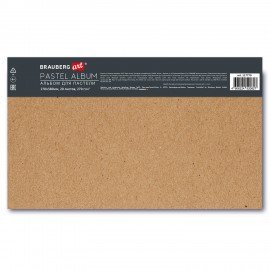 Бумага для пастели АБРАЗИВНАЯ А3, планшет (склейка), 20л. 4 цвета, 240 г/м2, BRAUBERG, 117770