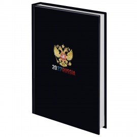 Ежедневник датированный 2027 145х215 мм, А5, STAFF, ламинированная обложка, "Символика РФ", 117792