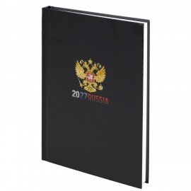 Ежедневник датированный 2027 145х215 мм, А5, STAFF, ламинированная обложка, "Символика РФ", 117792