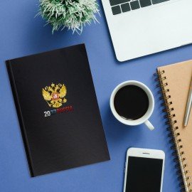 Ежедневник датированный 2027 145х215 мм, А5, STAFF, ламинированная обложка, "Символика РФ", 117792