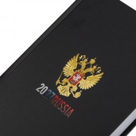 Ежедневник датированный 2027 145х215 мм, А5, STAFF, ламинированная обложка, "Символика РФ", 117792