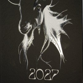Ежедневник датированный 2027 145х215 мм, А5, STAFF, ламинированная обложка, "Символ года", 117801