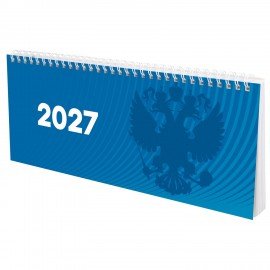 Планинг датированный 2027 285х112мм, STAFF, гребень, картонная обложка, 64 листа, "Символика РФ", 117853