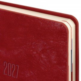 Ежедневник датированный 2027 B6 125х173мм GALANT Vivid, под кожу, красный, 117861