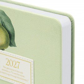 Ежедневник датированный 2027 А5 138x213мм BRAUBERG Vista Glow, под кожу, твердый, Pear tree, 117961