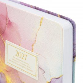 Ежедневник датированный 2027 А5 138x213мм BRAUBERG Vista Glow, под кожу, твердый, Gemstone, 117963