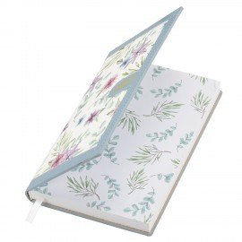 Ежедневник датированный 2027 А5 138x213мм BRAUBERG Vista Evoke, под кожу, твердый, Blue pattern, 117964