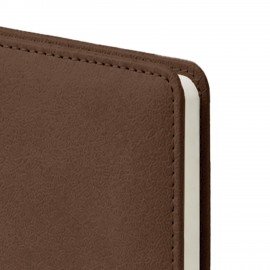 Ежедневник датированный 2027 А5 138х213 мм BRAUBERG Trace, под кожу, ремешок, коричневый, 117981