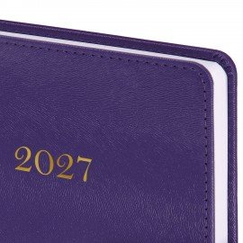 Ежедневник датированный 2027 А5 138х213мм BRAUBERG Elegant, под кожу, застежка, фиолетовый, 118015