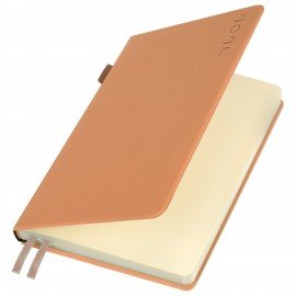 Ежедневник датированный 2027 А5 138х213мм BRAUBERG Essential, под кожу, держатель для ручки, бежевый, 118017