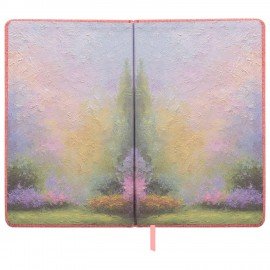 Ежедневник датированный 2027 А5 138х213мм BRAUBERG ArtGallery, под кожу, нашивка, светло-голубой, 118022