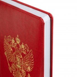 Ежедневник датированный 2027 А5 138х213мм BRAUBERG State, под кожу, красный, 118042