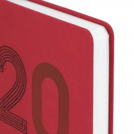 Ежедневник датированный 2027 А5 138х213 мм BRAUBERG Scripted, под кожу, вышивка, красный, 118059