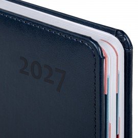 Ежедневник датированный 2027 А5 148х218 мм, GALANT "Ritter", под кожу, темно-синий, 118078