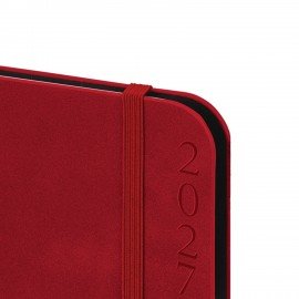 Ежедневник датированный 2027 А5 151х213мм BRAUBERG Note, под кожу, держатель для ручки, красный, 118088