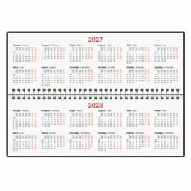 Планинг датированный 2027 305х140мм BRAUBERG Up, под кожу, черный, 118206