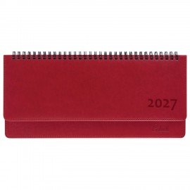 Планинг датированный 2027 305х140мм GALANT Ritter, под кожу, красный, 118207