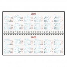 Планинг датированный 2027 305х140мм GALANT Ritter, под кожу, красный, 118207