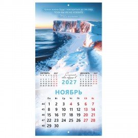Календарь настенный перекидной 2027г, BRAUBERG, 12 листов, 28,5х28,5см, "Вселенная", 118412