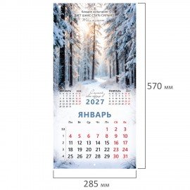 Календарь настенный перекидной 2027г, BRAUBERG, 12 листов, 28,5х28,5см, "Вселенная", 118412