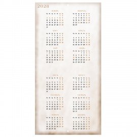 Календарь настенный перекидной 2027г, BRAUBERG, 12 листов, 28,5х28,5см, "Бохо", 118429