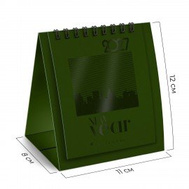 Календарь-домик настольный на гребне, 2027 г., BRAUBERG, 110х120 мм, ЗЕЛЕНЫЙ, 118456