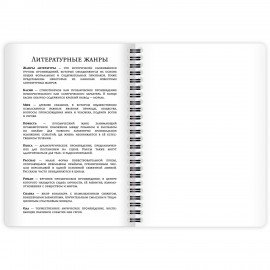 Дневник читательский А5 58 листов, гребень, пластиковая обложка, картон, BRAUBERG, "МИКС", 118528