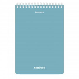 Блокнот А5 146х206мм, 80л, гребень, картон, клетка, BRAUBERG, КС МОРАНДИ, 118553