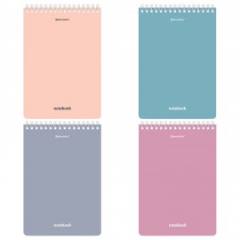 Блокнот А5 146х206мм, 80л, гребень, картон, клетка, BRAUBERG, КС МОРАНДИ, 118553